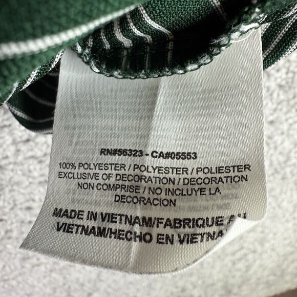 Nike Golf Shirt Men’s Large Green Short Sleeve Polo Striped Dri-fit Performance - Picture 6 of 11